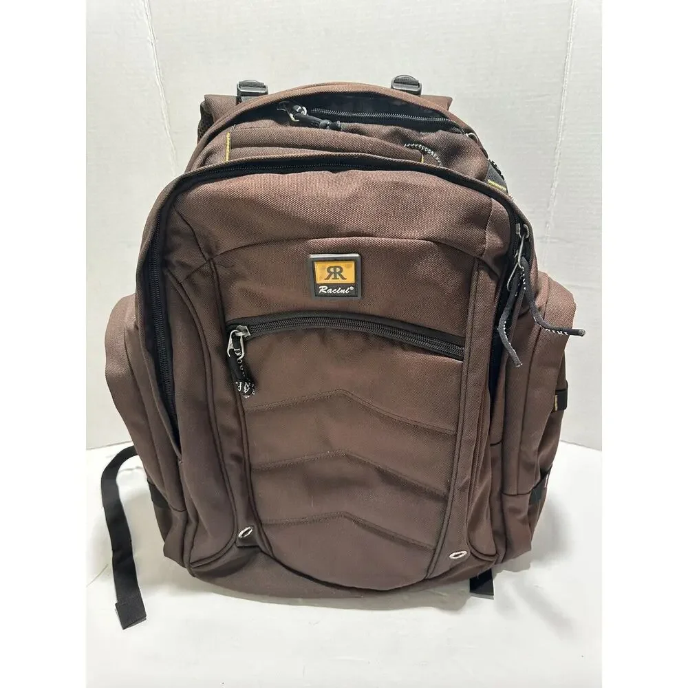 Racini Bags Sports Backpack Heavy‎ Duty Laptop Brown Med Large Great Quality